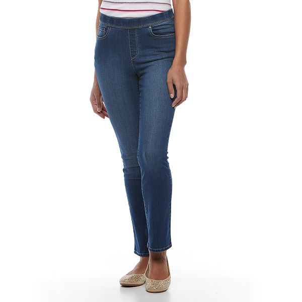 Women's Croft & Barrow® Straight-Leg Pull-On Jeans