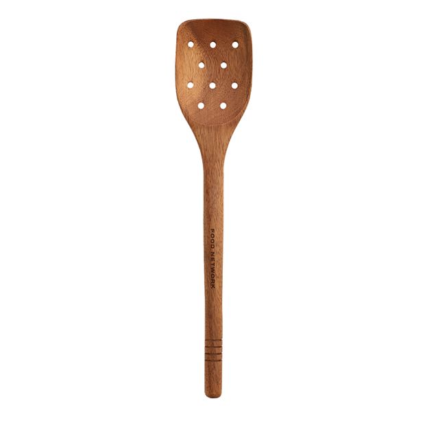 Slotted Ladle with Wooden Handle
