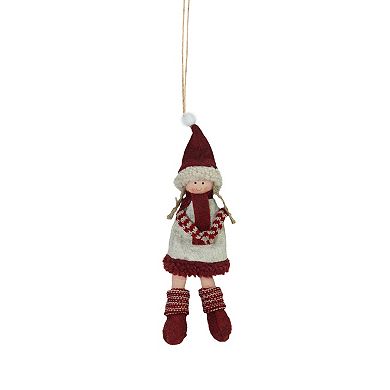 Northlight Plush Doll Christmas Ornament 4-piece Set