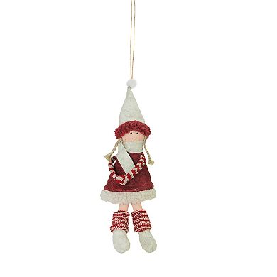 Northlight Plush Doll Christmas Ornament 4-piece Set