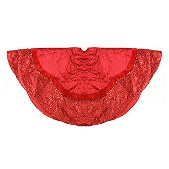 Northlight 60 in Poinsettia Velveteen Christmas Tree Skirt