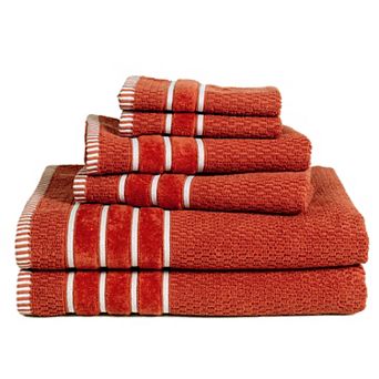 Portsmouth Home Rice Weave 6 pc Bath Towel Set