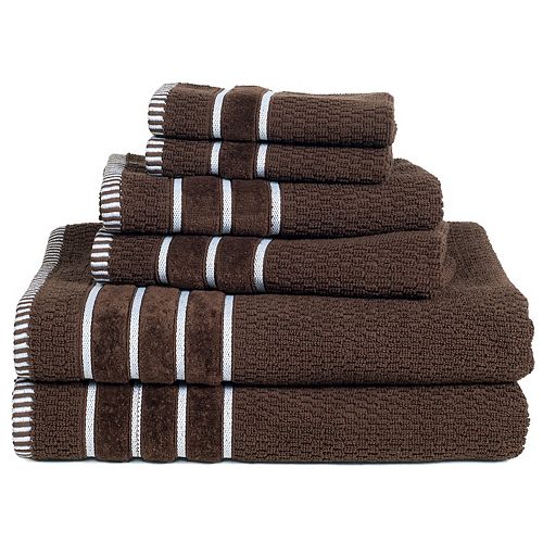 Portsmouth Home Rice Weave 6piece Bath Towel Set