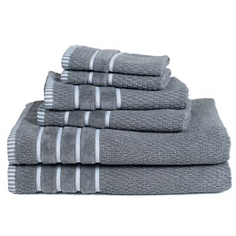 Portsmouth Home Rice Weave 6 pc Bath Towel Set