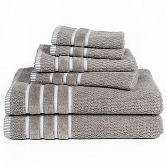Portsmouth Home Rice Weave 6 pc Bath Towel Set