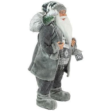 Northlight 24-in. Fairisle Faux-Fur Alpine Santa Christmas Decor