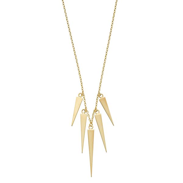 Sechic 14k Gold Spike Necklace