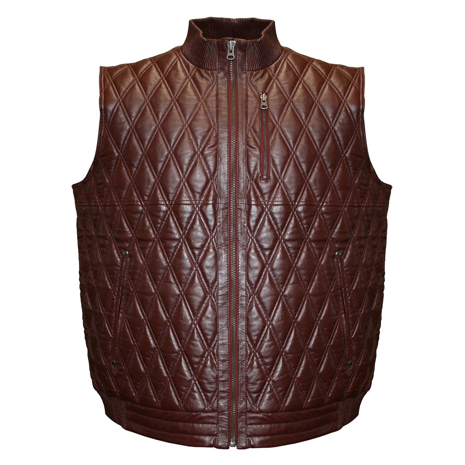 big and tall leather vest