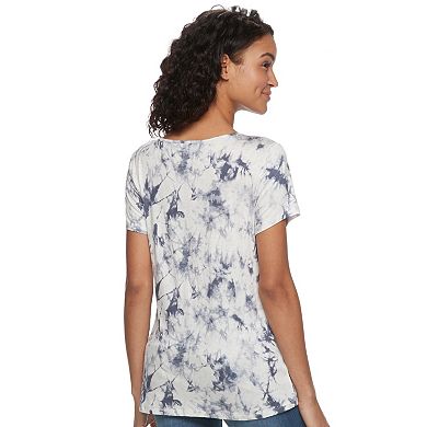 Juniors' Cloud Chaser Strappy Tie-Dye Tee