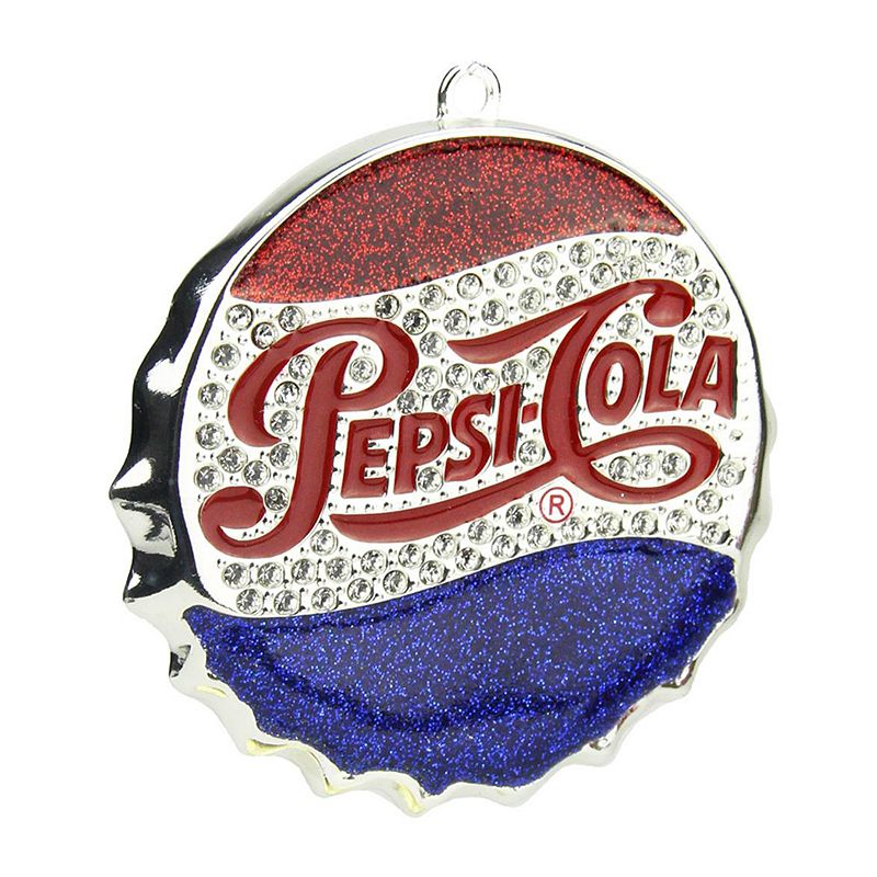 Northlight Pepsi-Cola Bottle Cap Christmas Ornament, Red