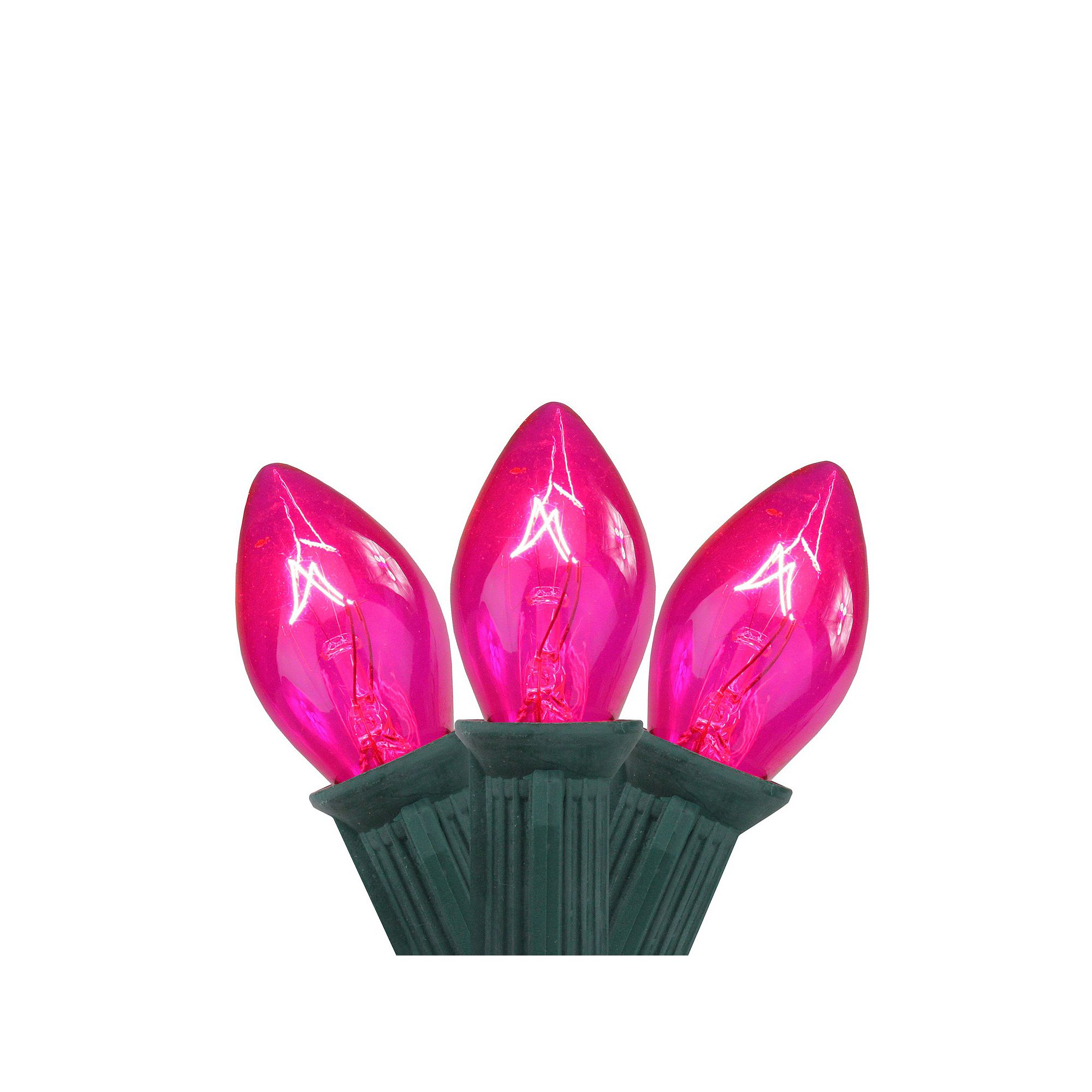 Northlight 25-Light Transparent Pink Indoor / Outdoor Christmas Lights SKU:235998 sku 235998