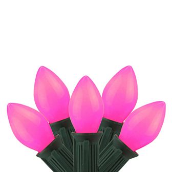 Northlight 25-Light Opaque Pink Indoor / Outdoor Christmas Lights