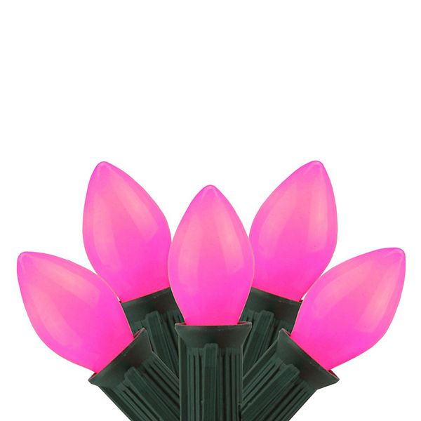 Northlight 25Light Opaque Pink Indoor / Outdoor Christmas Lights