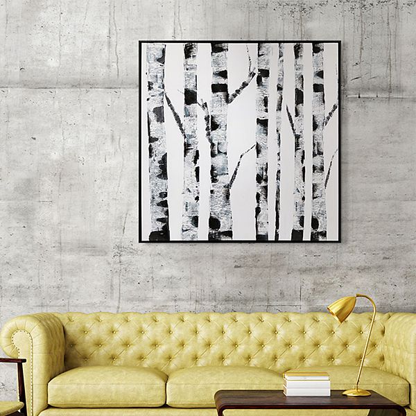 Artissimo Designs White Birch Canvas Wall Art