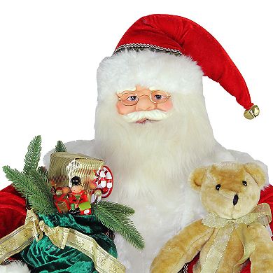 Northlight 5-ft. Faux-Fur Animated Musical Santa Christmas Decor 