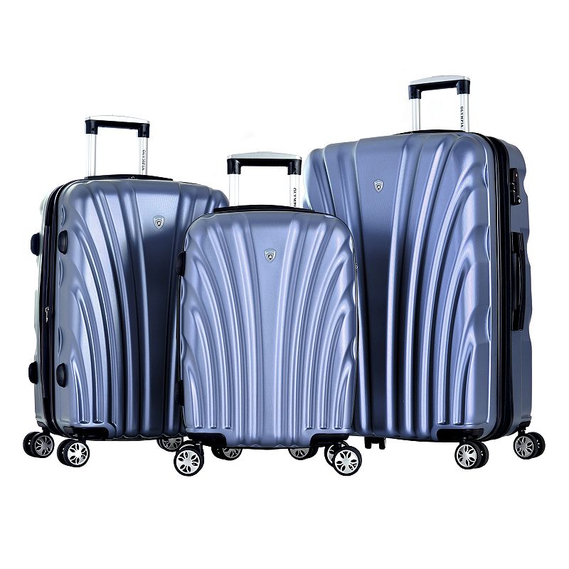 Olympia Vortex 3-Piece Expandable Spinner Luggage Set, Blue, 3 Pc Set