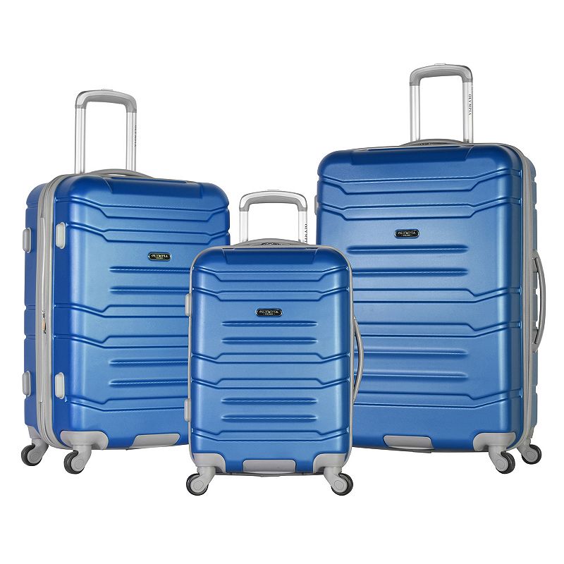 Olympia Monarch 3-Piece Expandable Spinner Luggage Set, Blue, 3 Pc Set