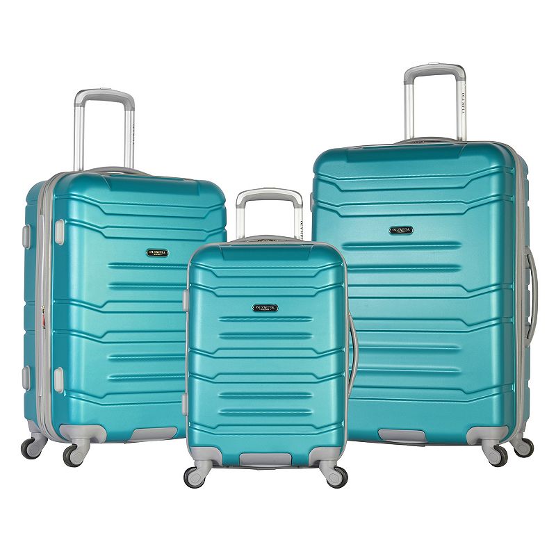 Olympia Monarch 3-Piece Expandable Spinner Luggage Set, Green, 3 Pc Set