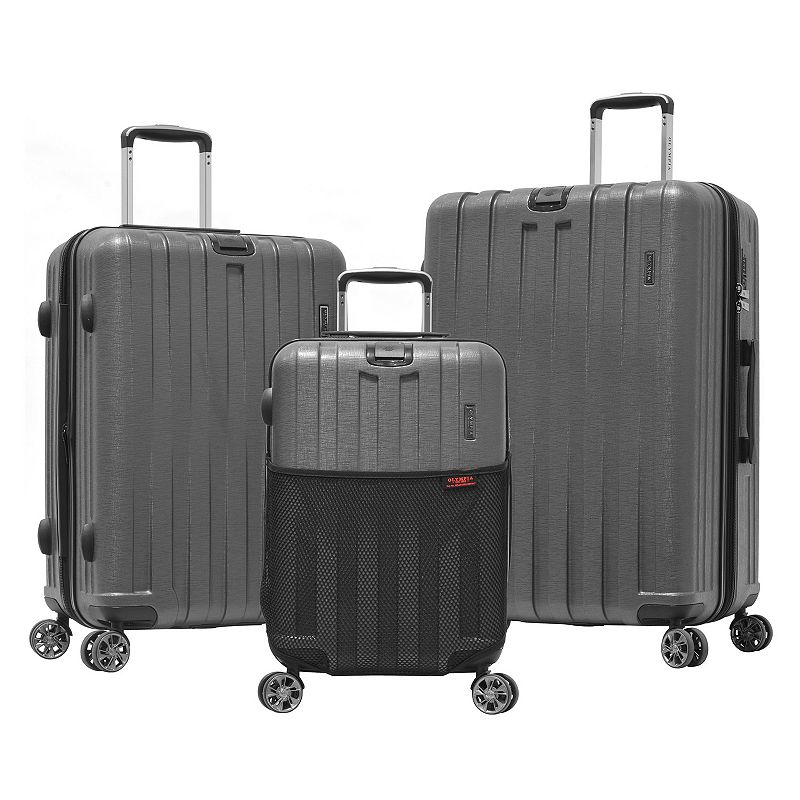 Olympia 3-pc. Sidewinder Expandable Spinner Luggage Set, Grey, 3 Pc Set