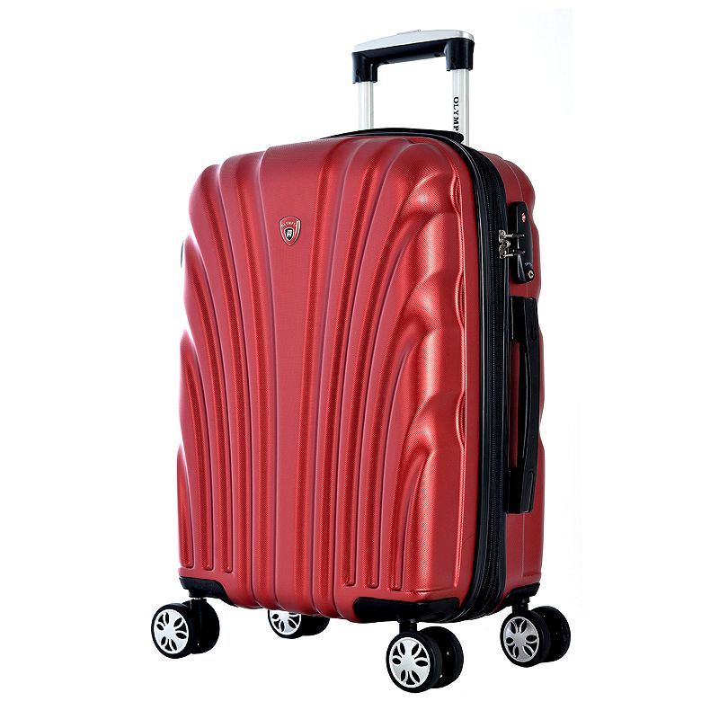 Olympia Vortex Carry-On Spinner Luggage, Red, 24 INCH
