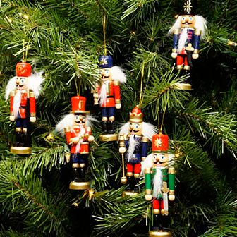 Northlight Nutcracker Christmas Ornament 6 pc Set