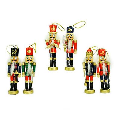 Northlight Nutcracker Christmas Ornament 6-piece Set