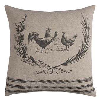 Rizzy Home Rooster Throw Pillow