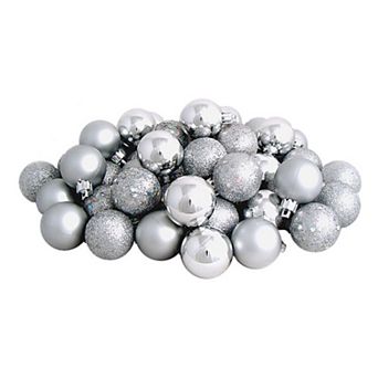 Northlight Shatterproof Silver Finish Ball Christmas Ornament 96 pc Set