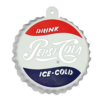 Northlight Pepsi-Cola Bottle Cap Christmas Ornament