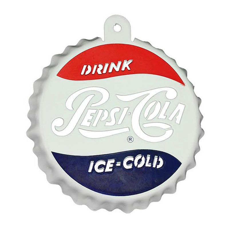 Northlight Pepsi-Cola Bottle Cap Christmas Ornament, Red