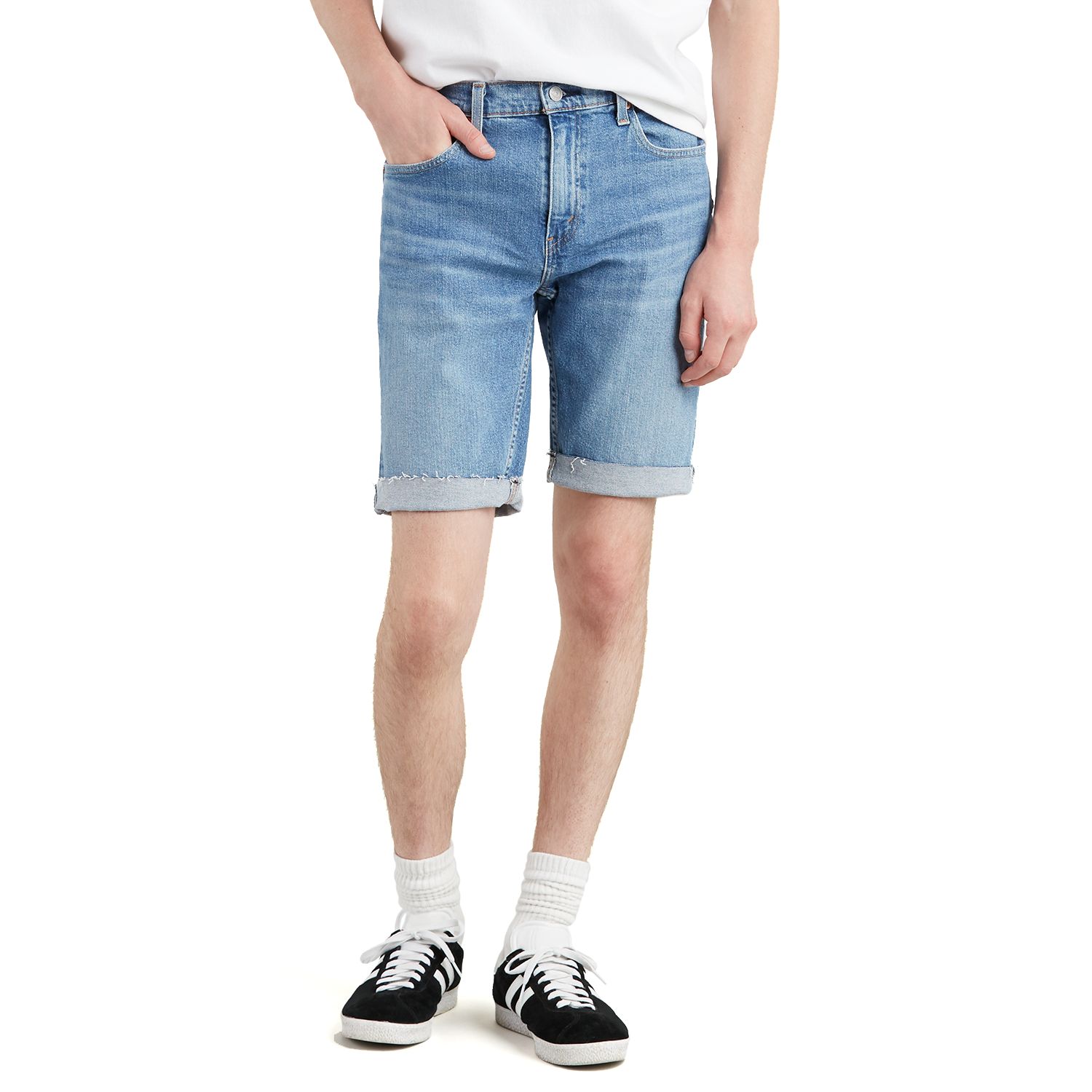 502 taper hemmed shorts