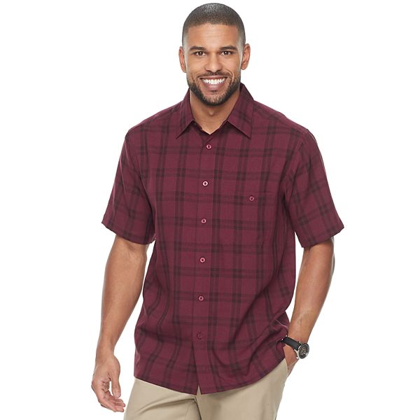 Men's Haggar ClassicFit Plaid EasyCare ButtonDown Shirt