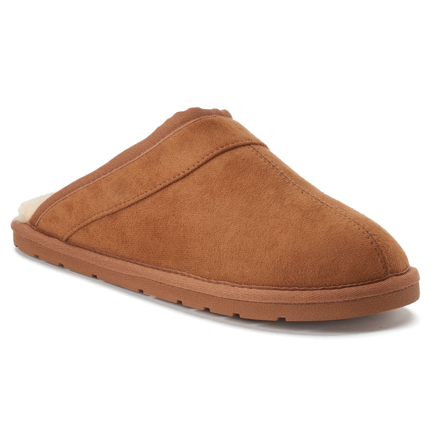 leather scuff slippers