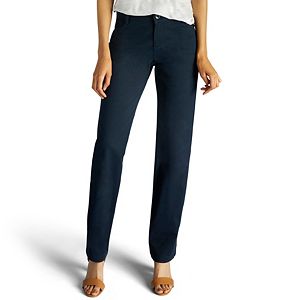Petite Lee Plain Front Straight-Leg Pants