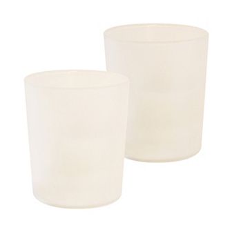 LumaBase Frosted Glass LED Candle 2 pc Set