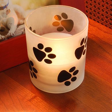 LumaBase Paw Print LED Candle 2-piece Set