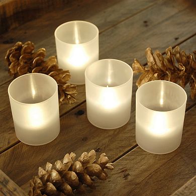 LumaBase Frosted Plastic Warm White LED Candle 6-piece Set