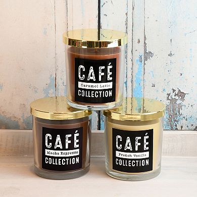 LumaBase Coffee Collection 11-oz. Candle Jar 3-piece Set 