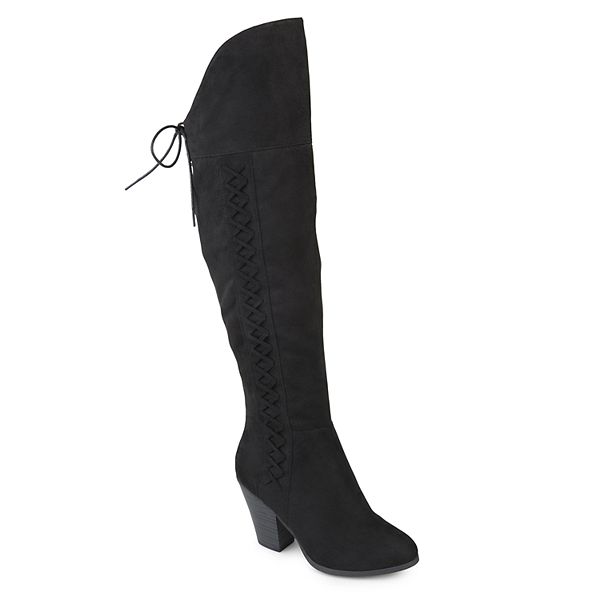 Journee Collection Spritz Women's Over-The-Knee Boots - Black Suede (7 WC)
