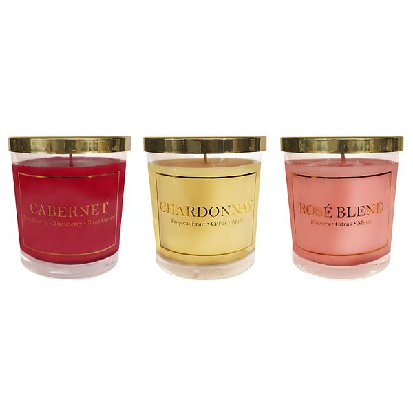 Wine Collection Scented Candles (Set of 3)