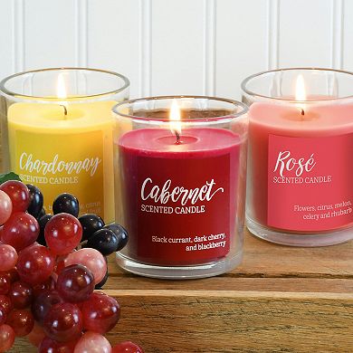 LumaBase Wine Collection Scented Candles (Set of 3)