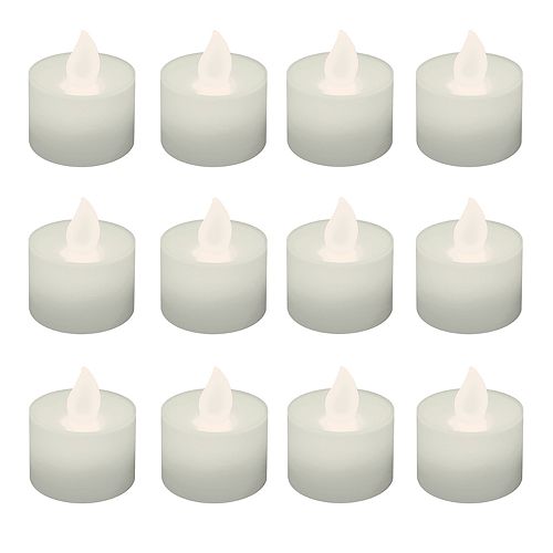 LumaBase Warm White LED Tealight Candle 12piece Set