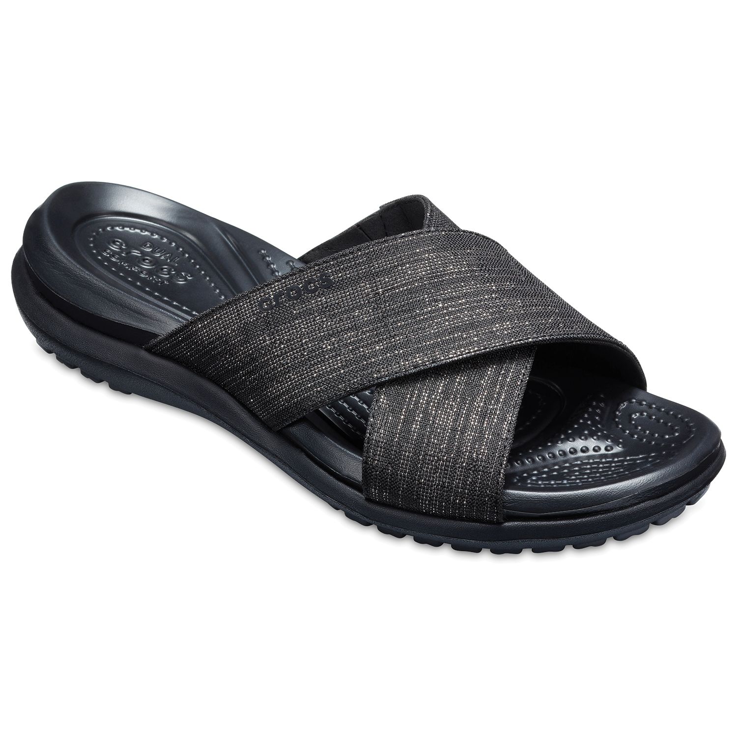 crocs capri shimmer women's slide sandals