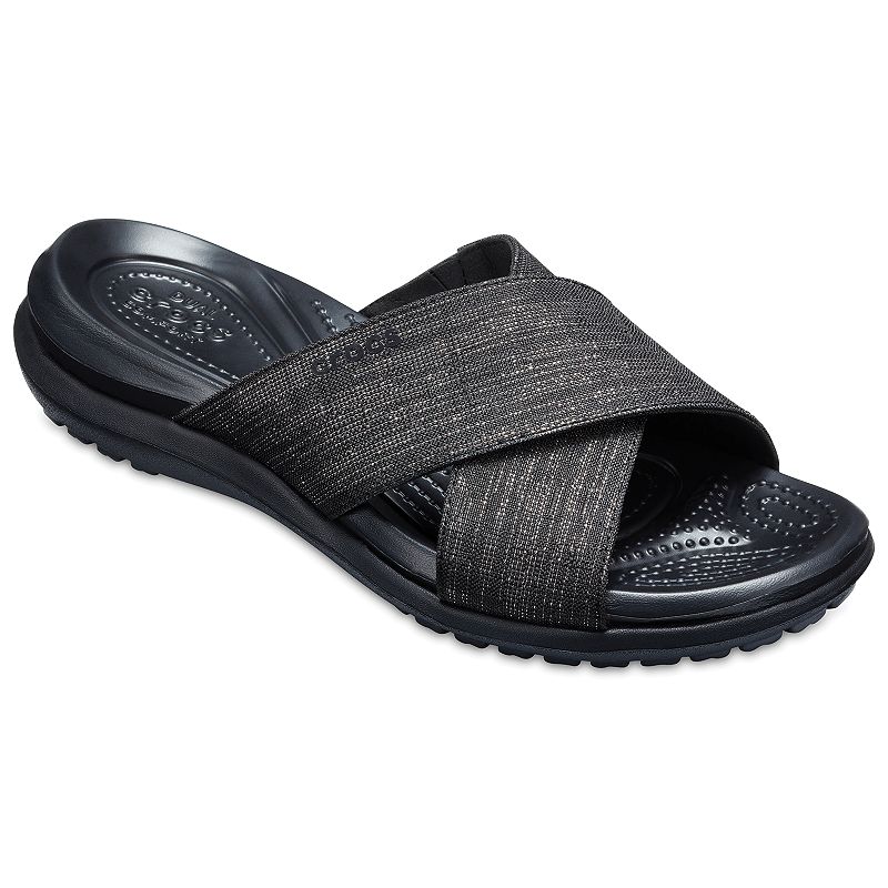 UPC 191448145603 product image for Crocs Capri Shimmer Women's Slide Sandals, Size: 7, Grey | upcitemdb.com