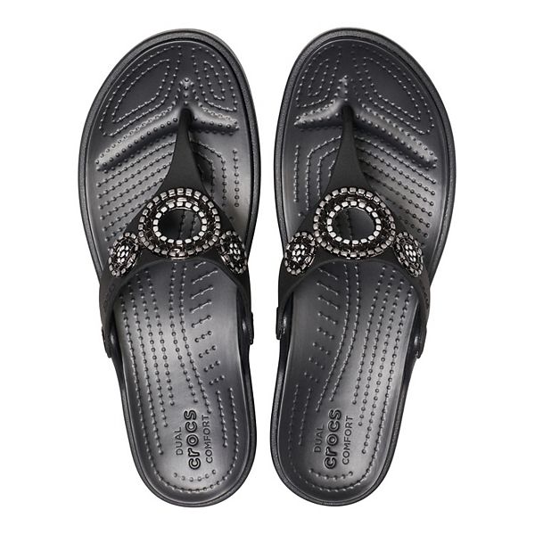 Crocs Sanrah Diamante Women's Wedge Sandals