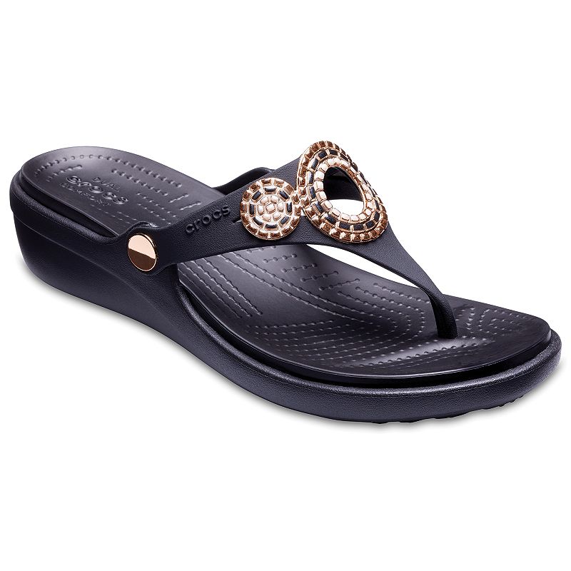 Crocs Sanrah Diamante Women's Wedge Sandals, Size: 11, Grey | Pretty Long  (US)