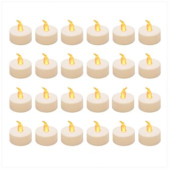 LumaBase Amber LED Tealight Candle 24 pc Set
