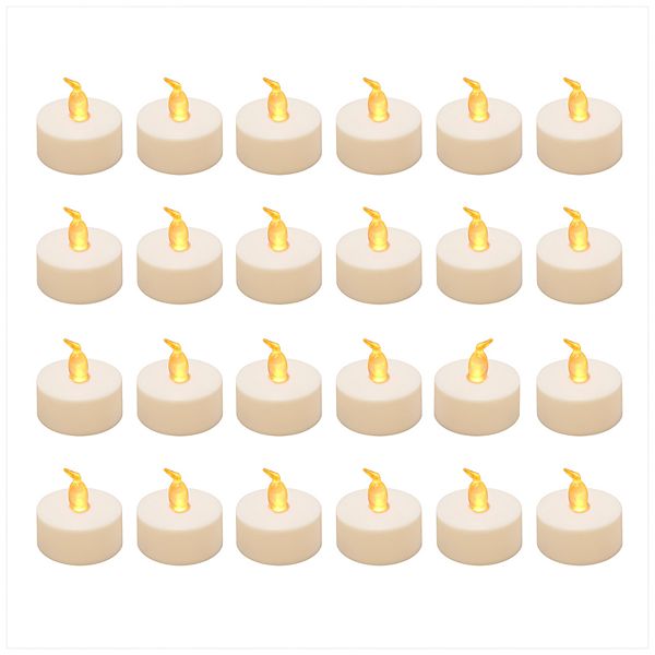 LumaBase Amber LED Tealight Candle 24piece Set