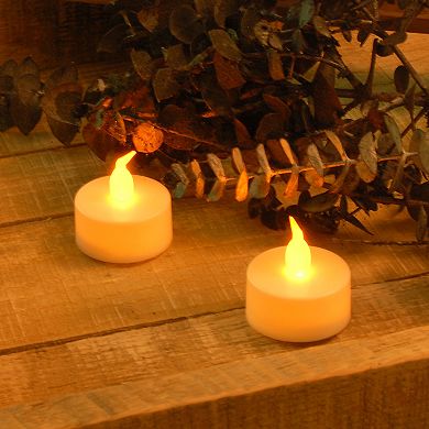 LumaBase Amber LED Tealight Candle 24-piece Set 