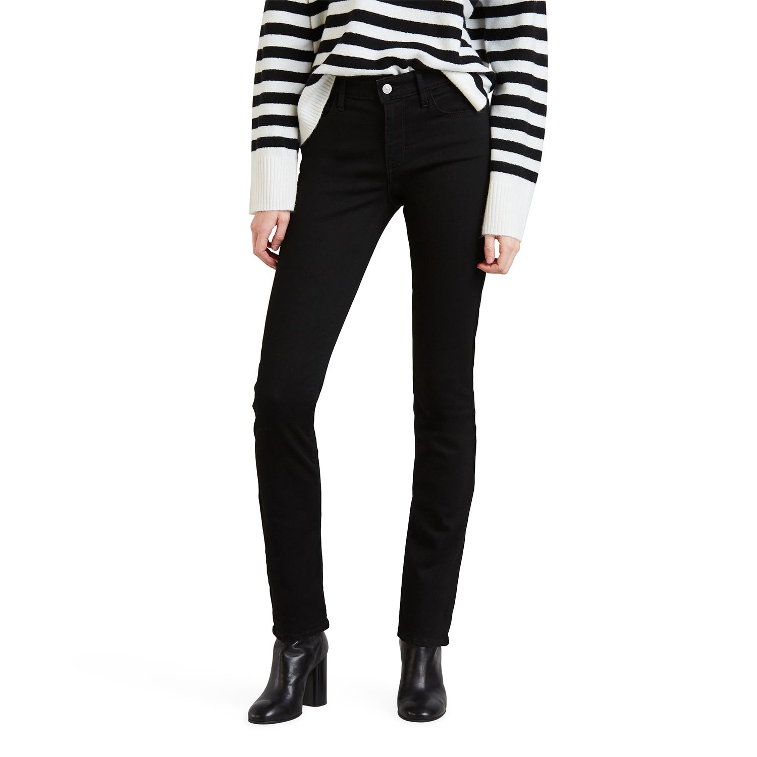 levi women's black jeans
